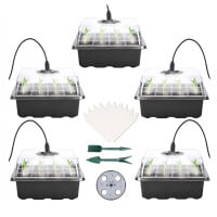 Almaciguera germinador semillas con luz pack 5 bandejas