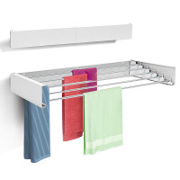 Colgador ropa plegable pared oculto robusto 80 x 40 cms