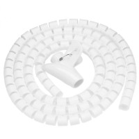 Protector organizador de cables 2 mts blanco
