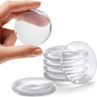 Tope Protector de pared Puerta silicona transparente x 6