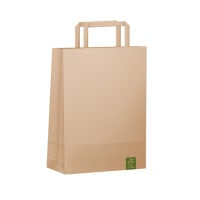 Bolsa papel kraft con manilla 30 x 22 cms