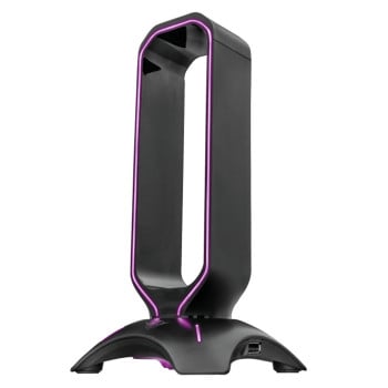 Soporte audífonos para escritorio luz RGB y Hub 