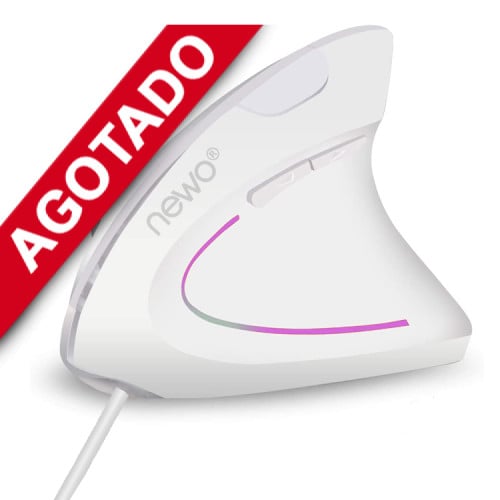 Mouse Vertical Ergonómico Cable USB Blanco