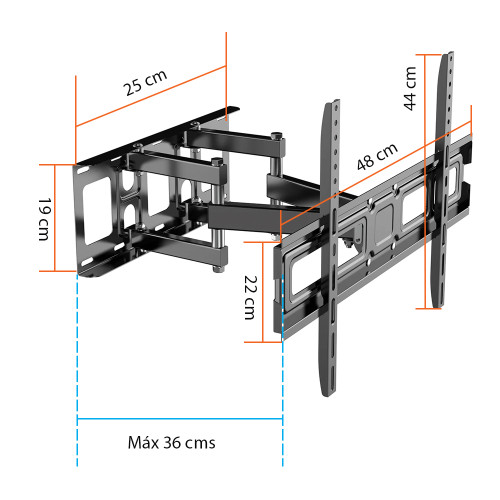 Soporte TV Plegable pared 32 hasta 65 pulgadas Soporte TV Plegable pared 32 hasta 65 pulgadas