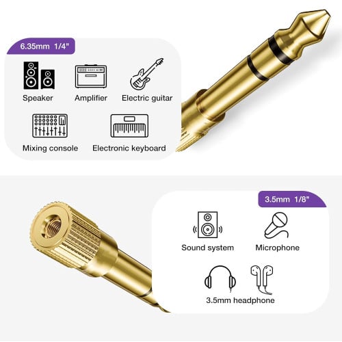 Adaptador TRS 6.35mm A 3.5mm Jack Adaptador TRS 6.35mm A 3.5mm Jack