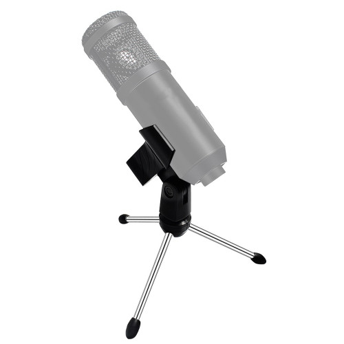 Trípode micrófono escritorio con araña shockmount