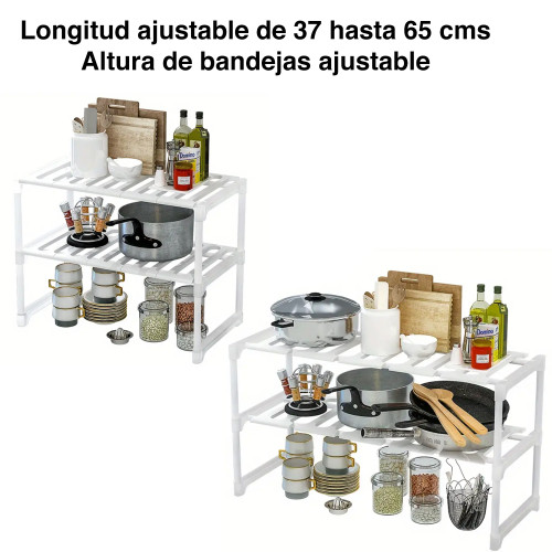 Organizador mueble cocina lavaplatos baño ajustable 