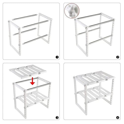 Organizador mueble cocina lavaplatos baño ajustable 