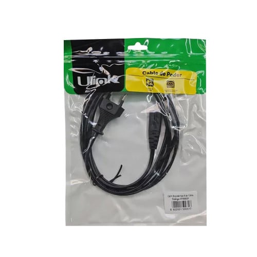 Cable tipo 8 poder corriente 1.8 metros Cable tipo 8 poder corriente 1.8 metros