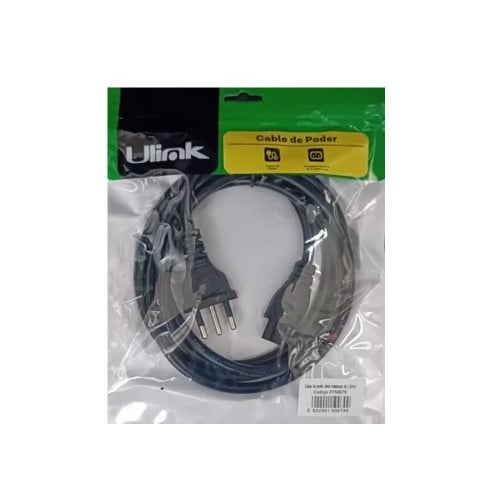 Cable de poder cargador notebook trebol 1.8 mt Cable de poder cargador notebook trebol 1.8 mt
