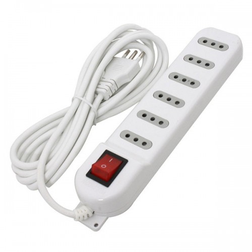 Alargador corriente Zapatilla Enchufe 6 tomas 3 mts Alargador corriente Zapatilla Enchufe 6 tomas 3 mts