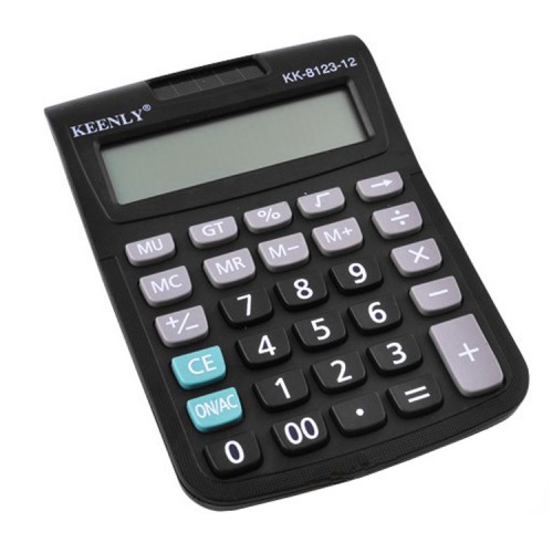 Calculadora electrónica pilas 12 dígitos Negra Calculadora electrónica pilas 12 dígitos Negra