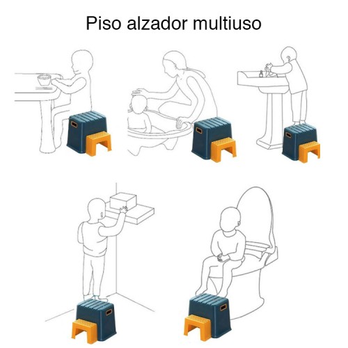 Piso Alzador Niños Multiuso doble escalón 100KG