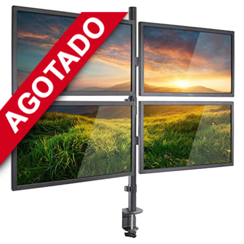 Soporte 4 Monitores pantallas escritorio 13 a 27 pulgadas Soporte 4 Monitores pantallas escritorio 13 a 27 pulgadas