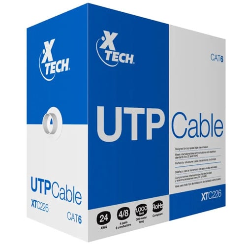 Caja de Cable UTP Cat 6 305 mts 24 AWG Caja de Cable UTP Cat 6 305 mts 24 AWG