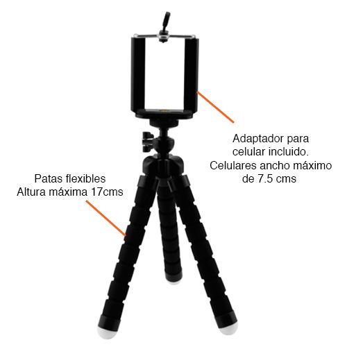 Mini trípode para celular cámara iPhone flexible Mini trípode para celular cámara iPhone flexible