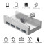 Hub 4 Usb 3.0 Aluminio con prensa plateado
