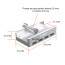 Hub 4 Usb 3.0 Aluminio con prensa plateado