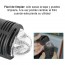 Aspiradora USB para teclado con cepillo y luz
