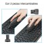Aspiradora USB para teclado con cepillo y luz
