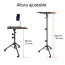 Atril Notebook ajustable y soporte celular con ruedas	