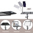 Atril Notebook ajustable y soporte celular con ruedas	