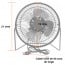 Ventilador USB Escritorio XL 19 cms metálico