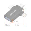 Adaptador OTG USB C Micro USB y Lightning a USB 3.0