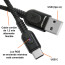Cable USB C cordón flexible Máx 3.1A con luz RGB 