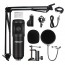 Kit Micrófono condensador atril y tarjeta sonido USB