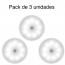 Pack 3 luces Led con sensor de movimiento circular