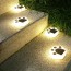 Luz solar jardín estaca diseño huella cálida