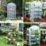Mini invernadero vertical armable 4 bandejas 158 cms