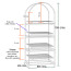Mini invernadero vertical armable 4 bandejas 158 cms