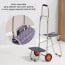 Carrito compras plegable asiento ruedas escalera Café