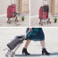 Carrito compras plegable asiento ruedas escalera Café