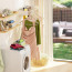 Colgador ropa plegable pared oculto robusto 80 x 40 cms