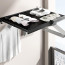 Colgador de ropa retráctil pared repisa ganchos