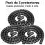 Pack Protector cables escritorio negro