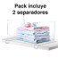 Separador Acrílico repisas libros muebles closet