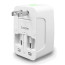 Adaptador enchufe viajes con 2 USB US Europa UK
