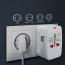 Adaptador enchufe viajes con 2 USB US Europa UK