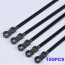 Amarra plástica con orificio tornillos cables x 100 u