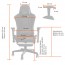 Silla Gamer Ergonómica con apoya pies rosada