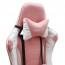 Silla Gamer Ergonómica con apoya pies rosada