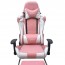 Silla Gamer Ergonómica con apoya pies rosada