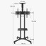 Soporte TV con ruedas Base Pedestal Móvil 70"