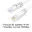 Cable de red 1 metro cat 5e RJ45 Lan Blanco