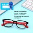 Lentes filtro Luz azul Pantallas Negro con Rojo