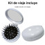 Kit de viaje botellas perfume toalla cepillo espejo y más